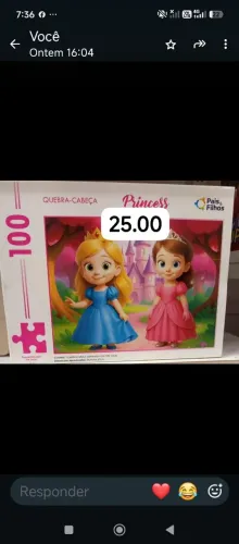 Quebra cabeça 100 peças
