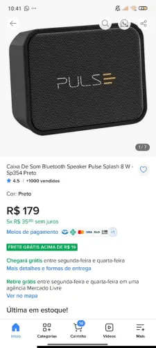 Caixa de som Bluetooth 