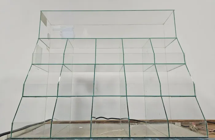Baleiro de vidro semi novo impecável 