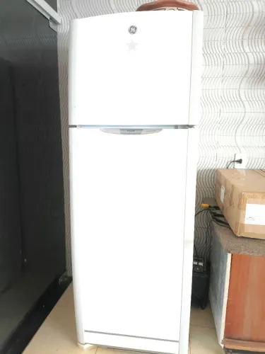 Geladeira GE frost free 450 com detalhes de uso .