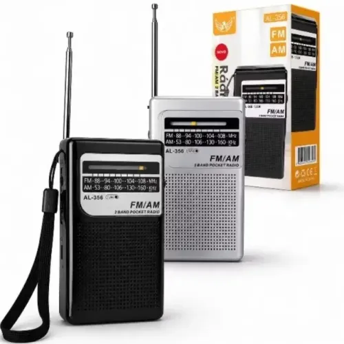 Rádio AM/FM Portátil Recarregável Altomex AL-356