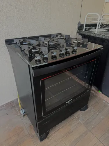 Fogão Dako Supreme 5 bocas/Mesa de vidro