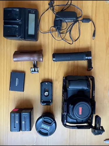 Blackmagic pocket cinema 4k + lentes + bateria + ssd + acessórios