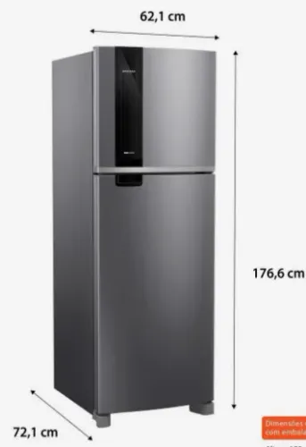 Geladeira Brastemp Frost Free 385 Litros Duplex Inox