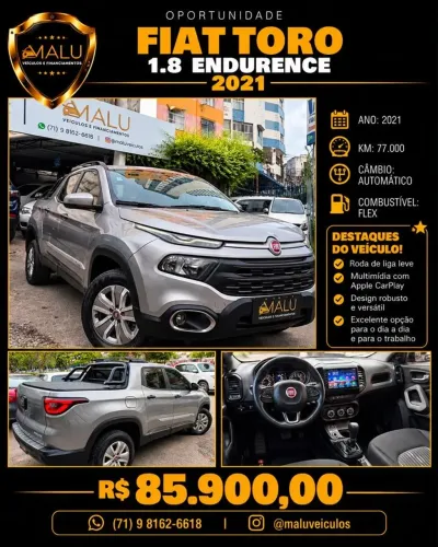 Fiat Toro Endurence 1.8 16V Flex Aut. 2021