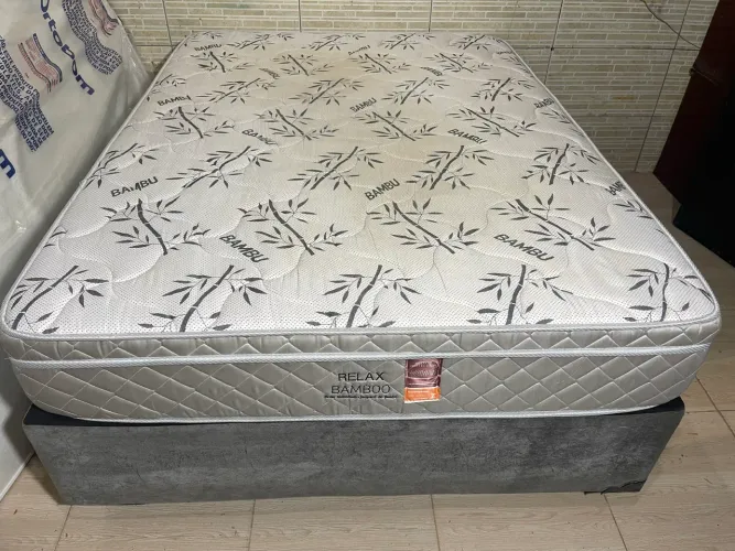 Cama Box Casal Relax Bamboo 