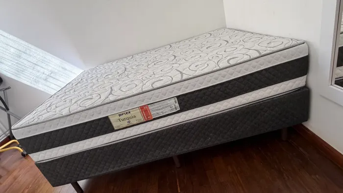 Cama Box Casal + Colchão Biflex Turquia