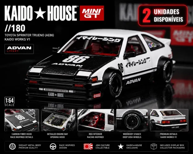 MINIGT x Kaido House Toyota Trueno AE86 1/64