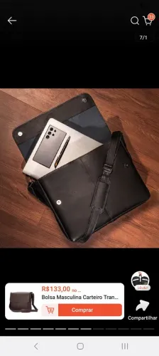 Bolsa em couro legítimo semi nova tamanho  40 x29.