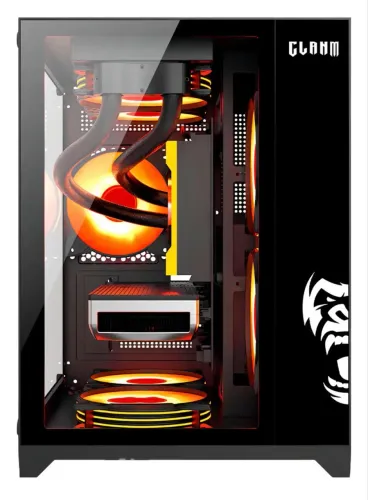 Gabinete Gamer Aquario Clanm Grodd Night Lateral de Vidro Temperado