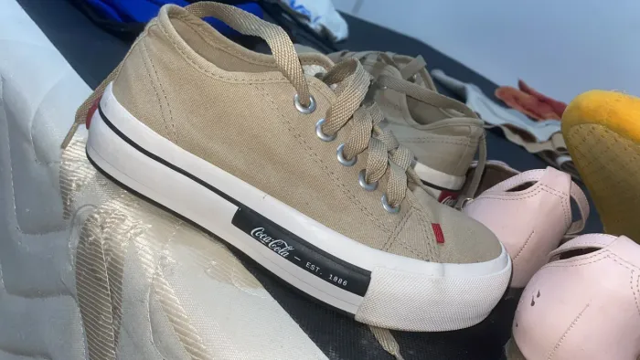 Tênis Coca Cola Daytona Plataforma Canvas Feminino Areia Mulher