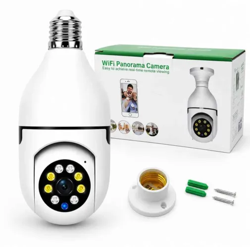 CÂMERA LÂMPADA WIFI 360° - SEGURANÇA INTELIGENTE PARA SUA CASA!