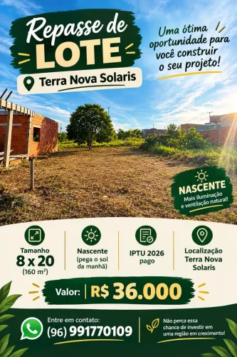 Repasse de lote no Terra Nova Solaris