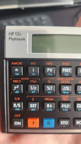 Calculadora hp 12c Platinum zero bala