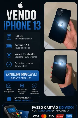 IPhone 13 128 preto 