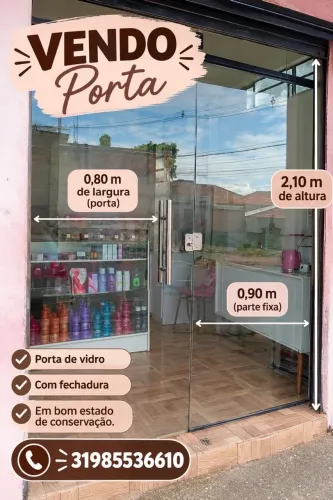 Porta de Blindex