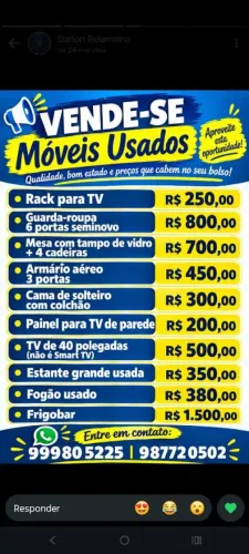 Vários produtos.