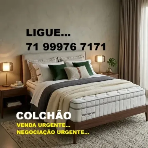 COLCHÃO, CAMA BOX, TRAVESSEIROS