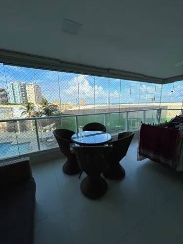 Residencial Bahia Mar 109m², varanda gourmet, 3/4, fino acabamento, área de serviço, vista