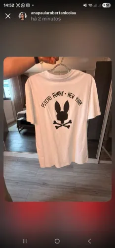 Camisa de Malha Psycho Bunny Branca