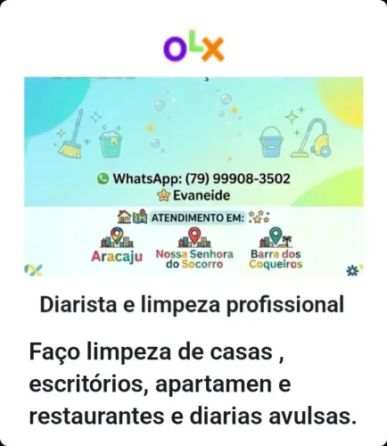 Diarista e limpeza profissional ( residenciais e restaurantes ) procurando limpeza ou