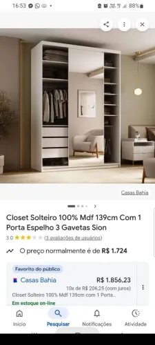 closet guarda roupa