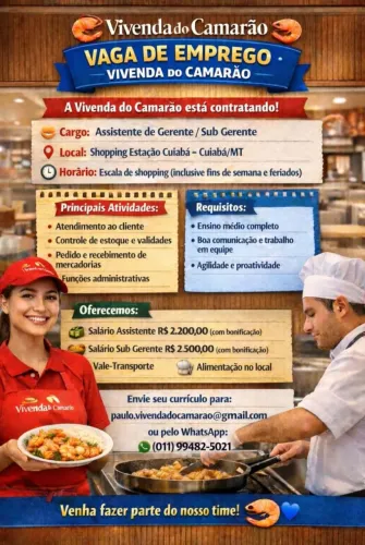 Vagas de emprego vivenda do camarão 