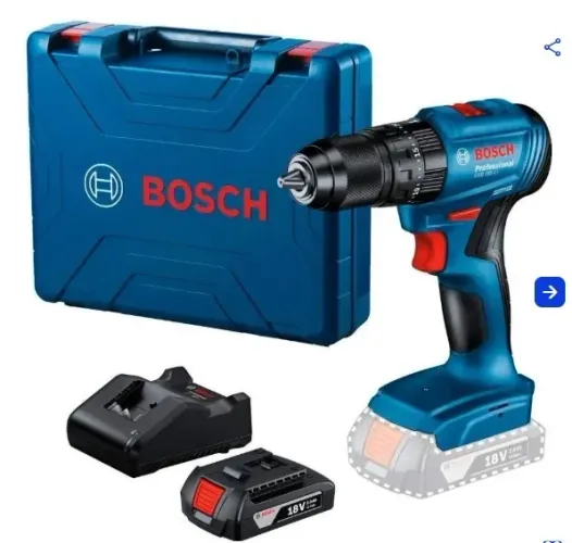 Parafusadeira E Furadeira Impacto Bosch Bateria 18V Gsb185-Li - Bivolt