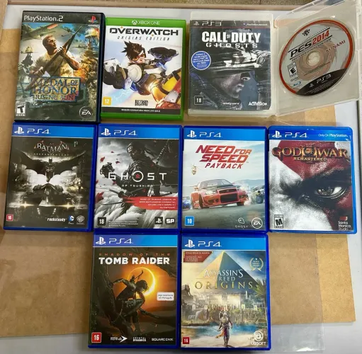 Lote com 10 Jogos Originais - PS2, PS3, PS4 e Xbox One