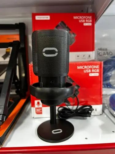 Microfone de Mesa Condensador Profissional Podcast