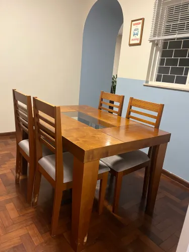 Mesa Retangular 4 lugares + Cadeiras