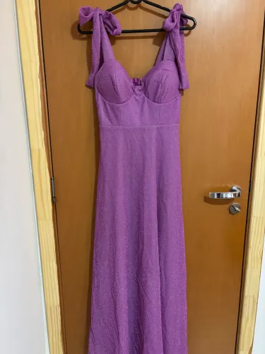 Vestido de festa longo - roxo brilhante