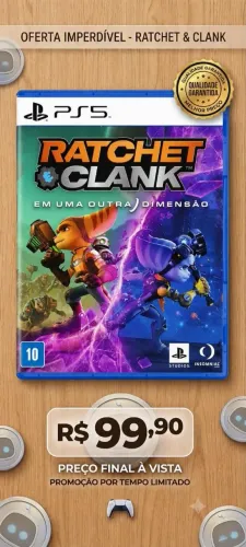 Jogo Ratchet & Clank: Em Uma Outra Dimensão - PS5 (Mídia Física Original)