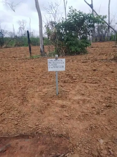 Chácara de 1.950m² no 3º Alagado 6 km da BR163 - 100% Demarcado e com Memorial Descritivo