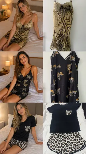 Pijamas e camisolas M LEIA A DESCRIÇÃO