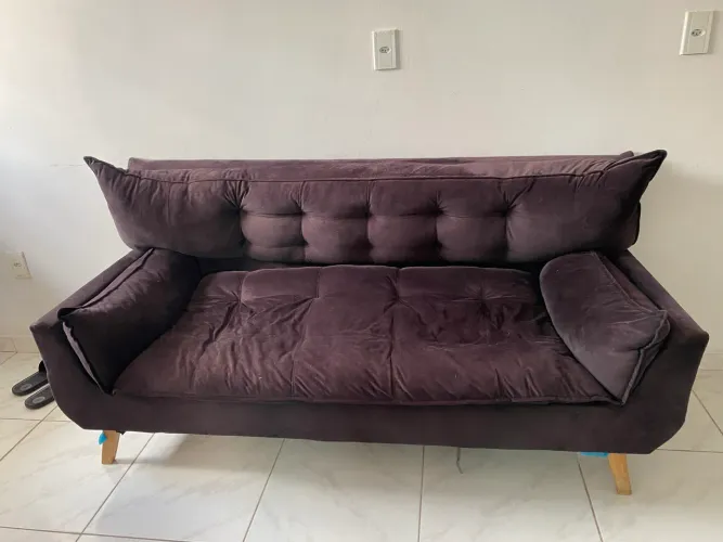 ? SOFÁ NAMORADEIRA PRETO - MARCA DINÂMICA 