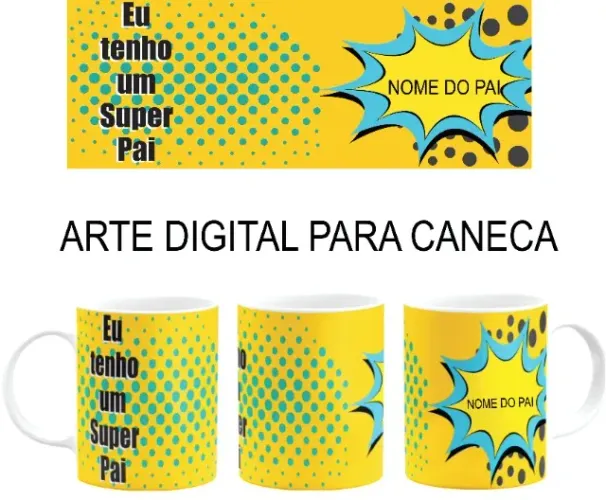 caneca porcelana personalizado com foto dia dos pais(por encomenda)