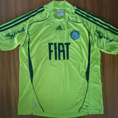 camisa original 2008 palmeiras verde limão tamanho gg adidas marca texto