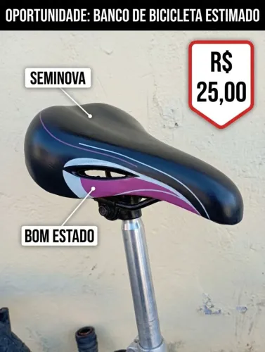 Banco de Bicicleta preço baixo pra vender logo!!!! - Confortável e em bom estado