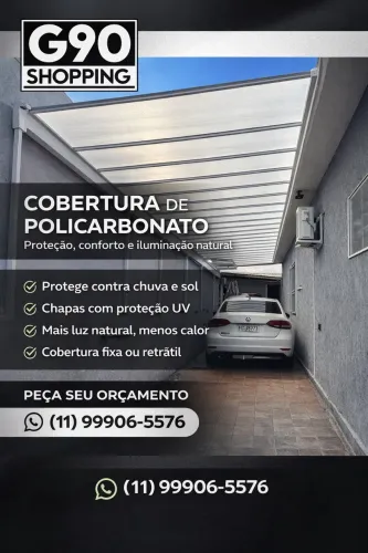 Cobertura de Policarbonato Alveolar ou Compacta