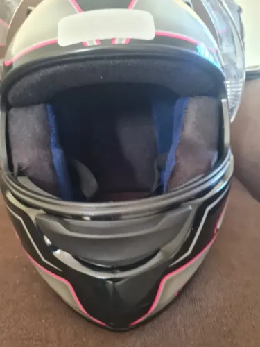 Capacete New Spark Flash Preto/Rosa (NOVO NA CAIXA)