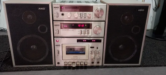Micro System Modulado Vintage Aiko System Td 3000 Completo