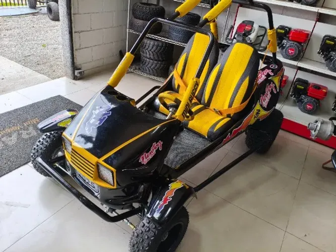 mini buggy alongado partida eletrica preto
