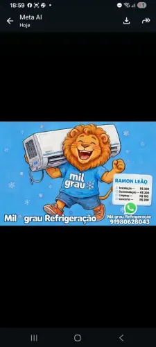 Chame mil grau refrigeração pra fazer manutenção no seu ar-condicionado