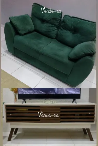 Vendo sofá e raque sofá 380,00 e rack 230,00