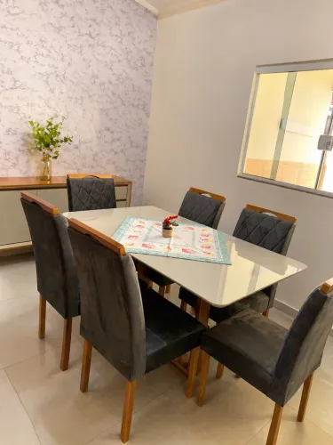 Mesa Madri com 6 Cadeiras Alto Padrão NOVO