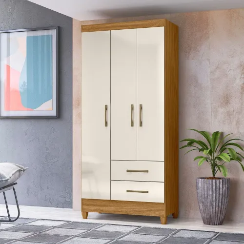 Guarda roupa Novo 3 portas solteiro. Entrega grátis montagem inclusa 