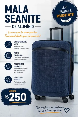 Mala Seanite de bordo de aluminio