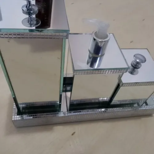 Kit luxo espelhado para banheiro 3 peças