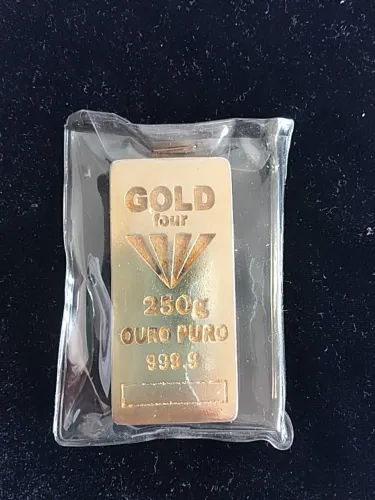 Barra 250g decorativa Ouro AU